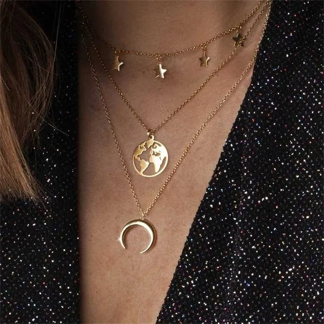 Multilayer Chain Clavicle Streamlined Mary Virgin Pendant Hot offer
