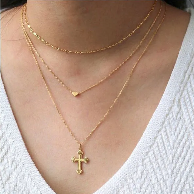 Multilayer Chain Clavicle Streamlined Mary Virgin Pendant Hot offer