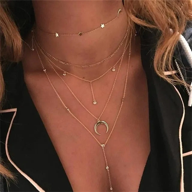 Multilayer Chain Clavicle Streamlined Mary Virgin Pendant Hot offer