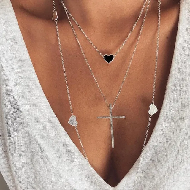 Multilayer Chain Clavicle Streamlined Mary Virgin Pendant Hot offer