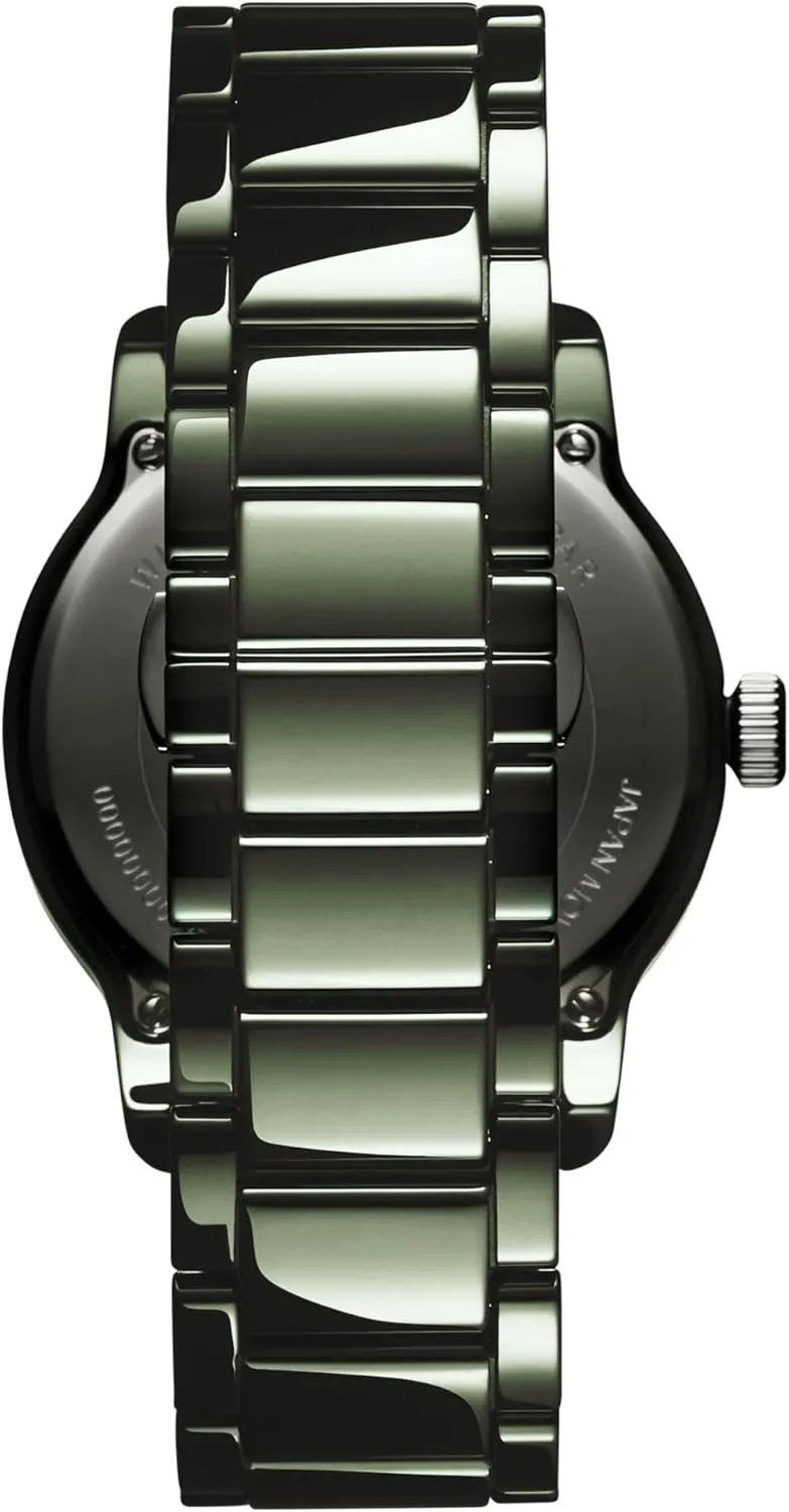 MVMT Classic II Men's 3 Hand Quartz Watch, Ceramic Link Bracelet Water Resistant up to 3ATM/30 Meters - Everyday Sport Wear for Him - 44mm