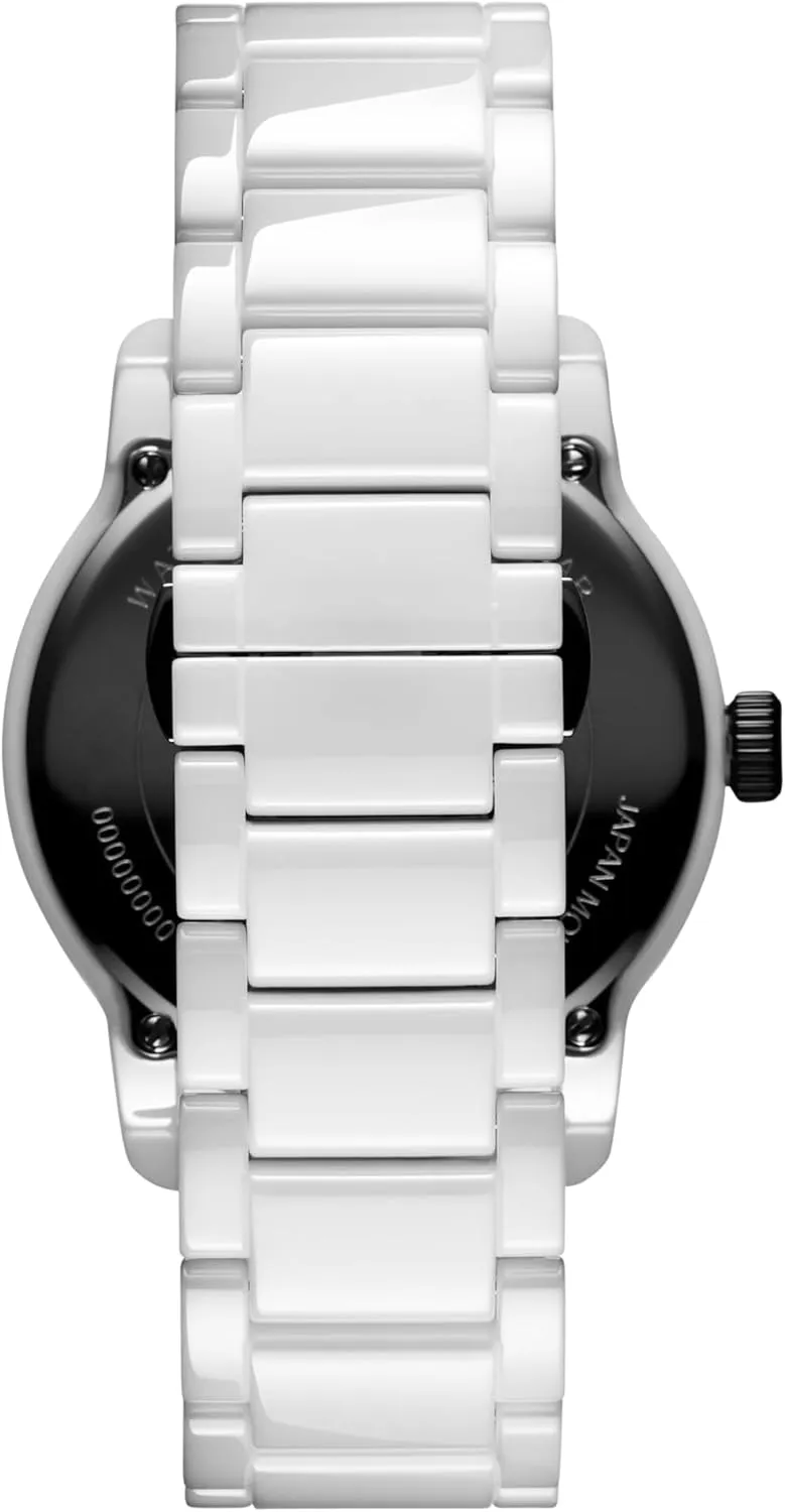 MVMT Classic II Men's 3 Hand Quartz Watch, Ceramic Link Bracelet Water Resistant up to 3ATM/30 Meters - Everyday Sport Wear for Him - 44mm