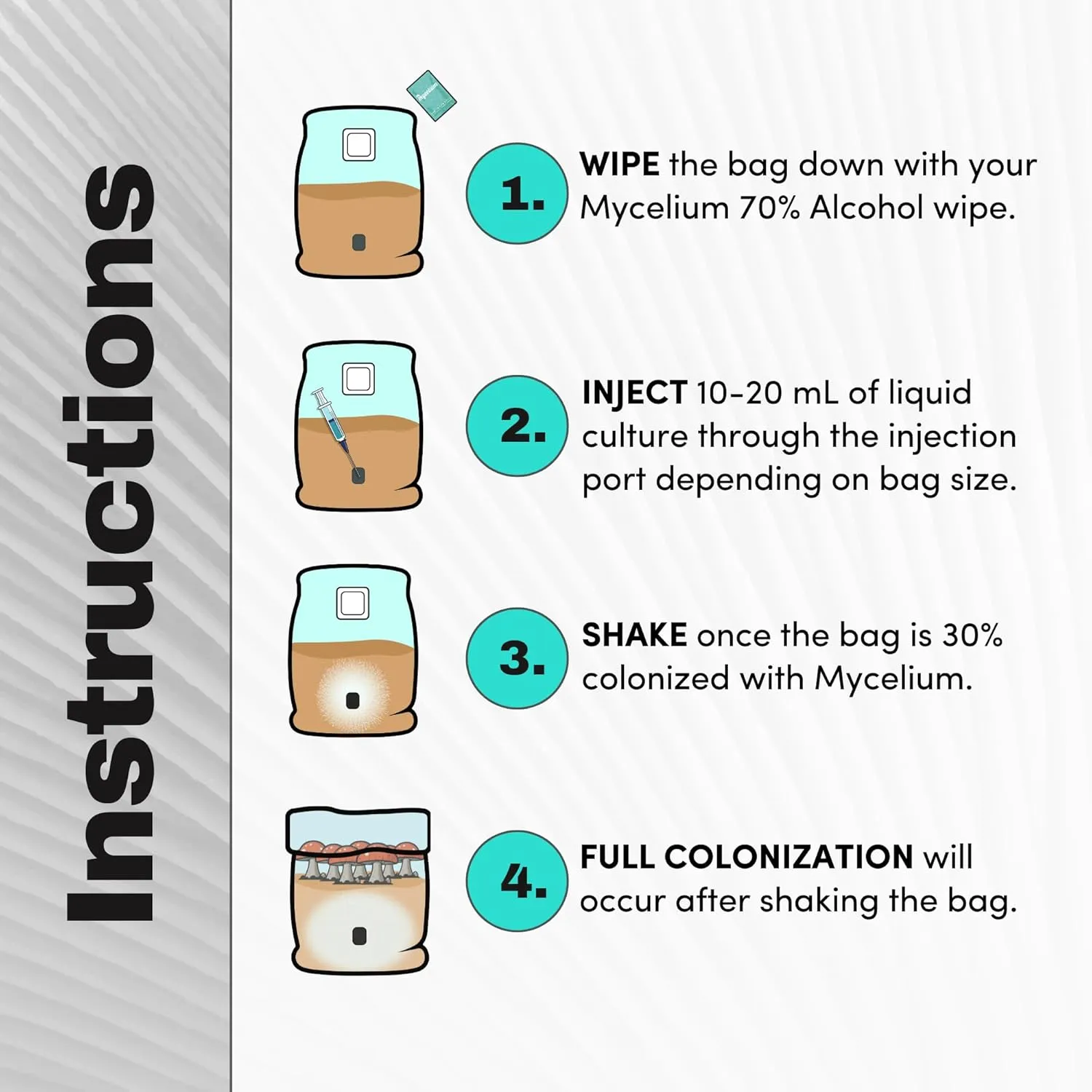 Mycelium Mushroom Growing Kit, Red Reishi Gourmet I Oak & Soy Hull Substrate I High Yield Proprietary Mix I Sterile Grow Bag with 20ml Liquid Culture Syringe for Starter & Pro Home Growers, 8lbs