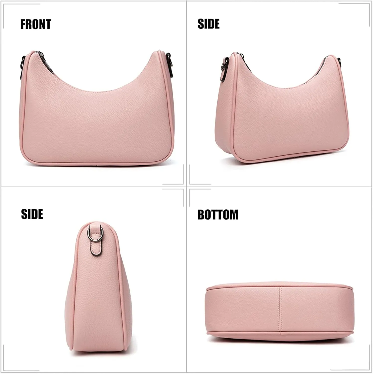 myfriday Crossbody Hobo Handbags for Women with Coin Purse Pouch, Soft Leather Designer Shoulder Bags - 2 Size Shoulder Strap