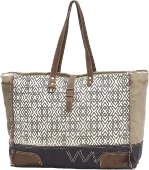 Myra Bags X Design Large Weekender Upcycled Canvas Bag S-0954