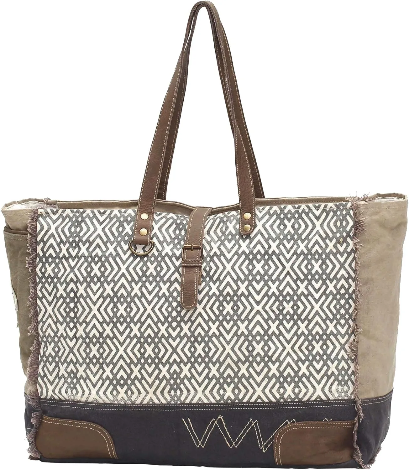 Myra Bags X Design Large Weekender Upcycled Canvas Bag S-0954