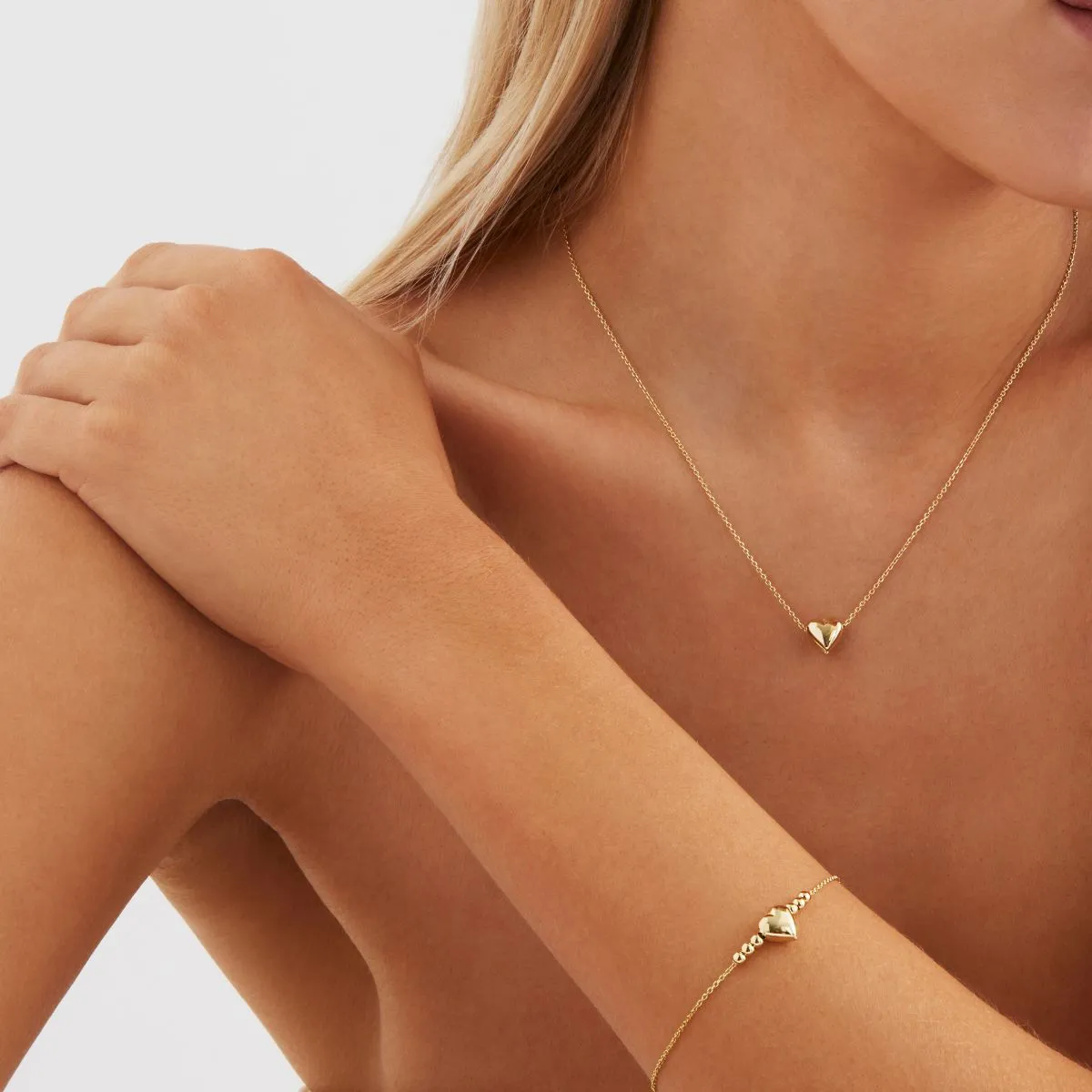 NAJO Amore Yellow Gold Charm Necklace (45cm)