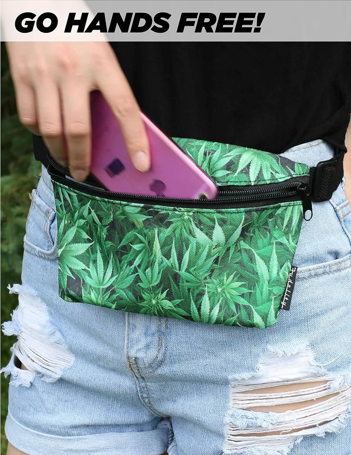 NC-17 90s Black Fanny Pack Crossbody Bags for Women Festival Bag Small Fanny Packs for Women Fashionable Concert Rave Accessories Fanny Pack for Men Womens Fashion Waist (83121)