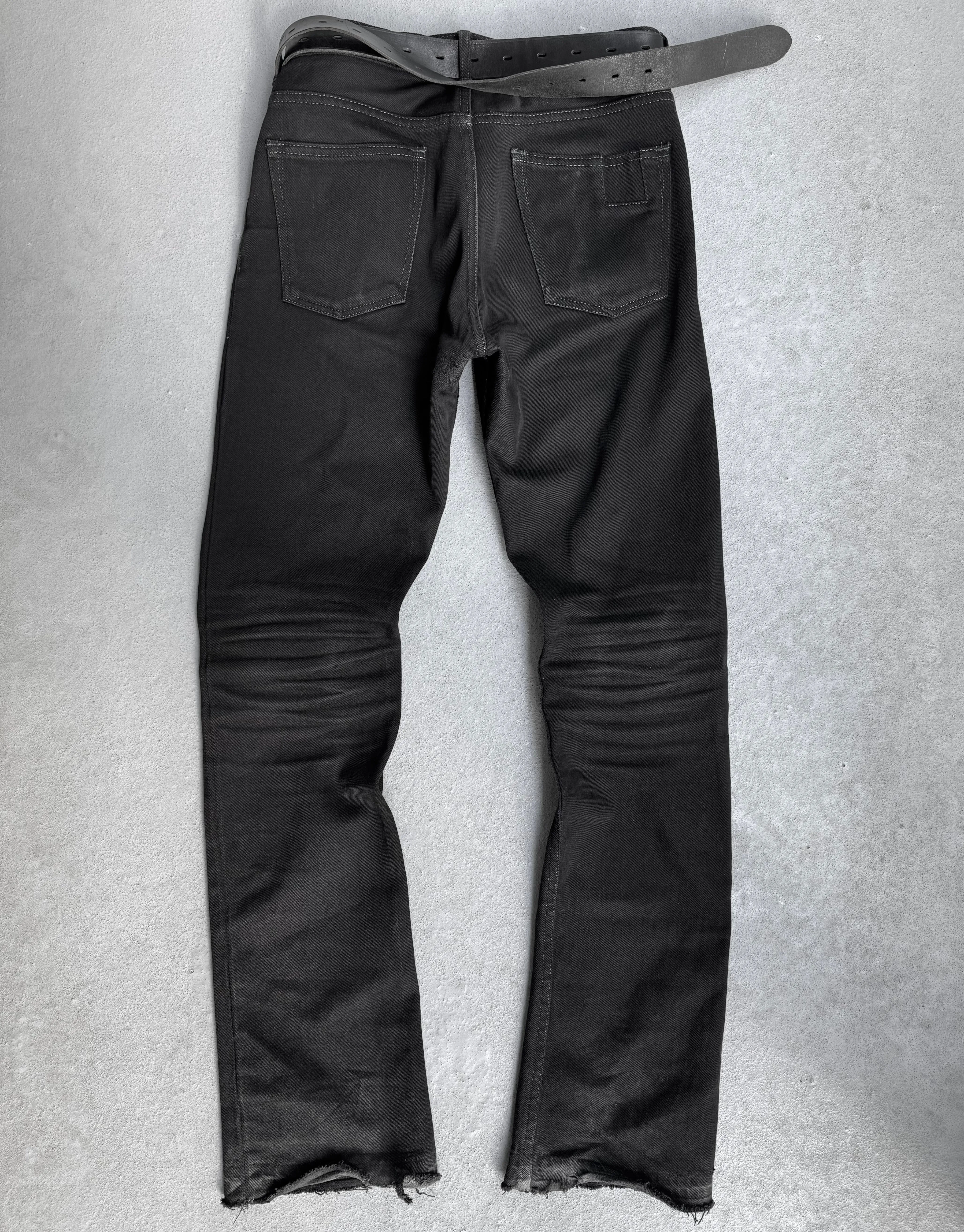 N.Hoolywood Early 00s Black Bootcut Skinny Denim