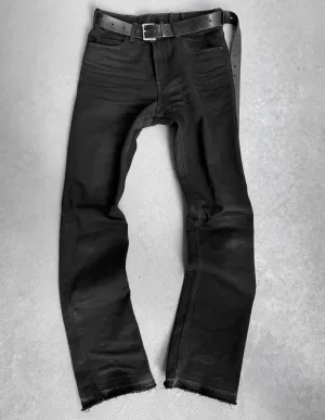 N.Hoolywood Early 00s Black Bootcut Skinny Denim