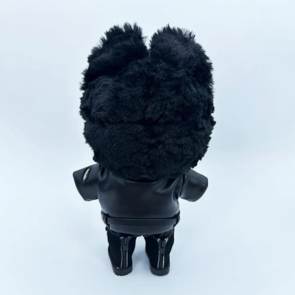 niannyyhouse 20cm Plush Doll Clothes Leather Coat Jeans Glasses Vest Shoes Jacket Outfit 8in Dolls Dress Up (Brown-20cm)