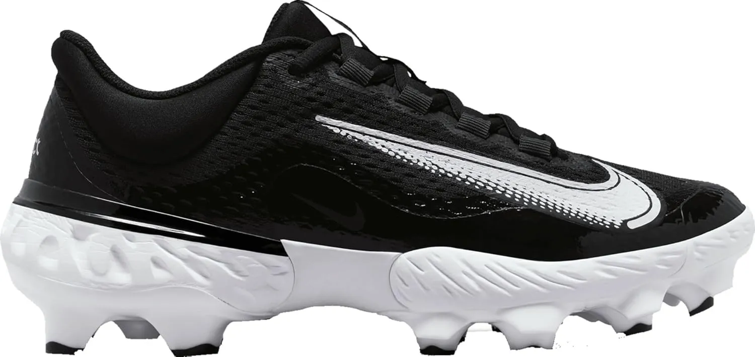 Nike Alpha Huarache Elite 4 Low MCS FD6221-001 Black-White Men's Baseball Cleats 11 US