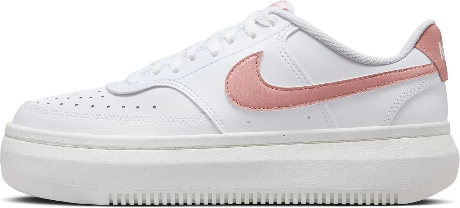 Nike Court Vision Alta Women's Shoes (DZ5394-102, White/Sail/Red Stardust) Size 10