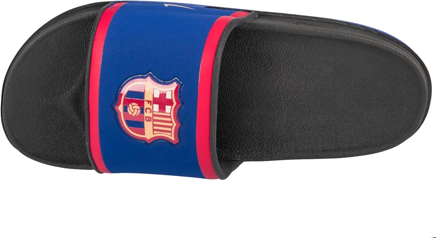 Nike Offcourt (FC Barcelona) Soccer Slides (FZ3185-400, Deep Royal Blue/Dark Smoke Grey/Noble Red/Club Gold)