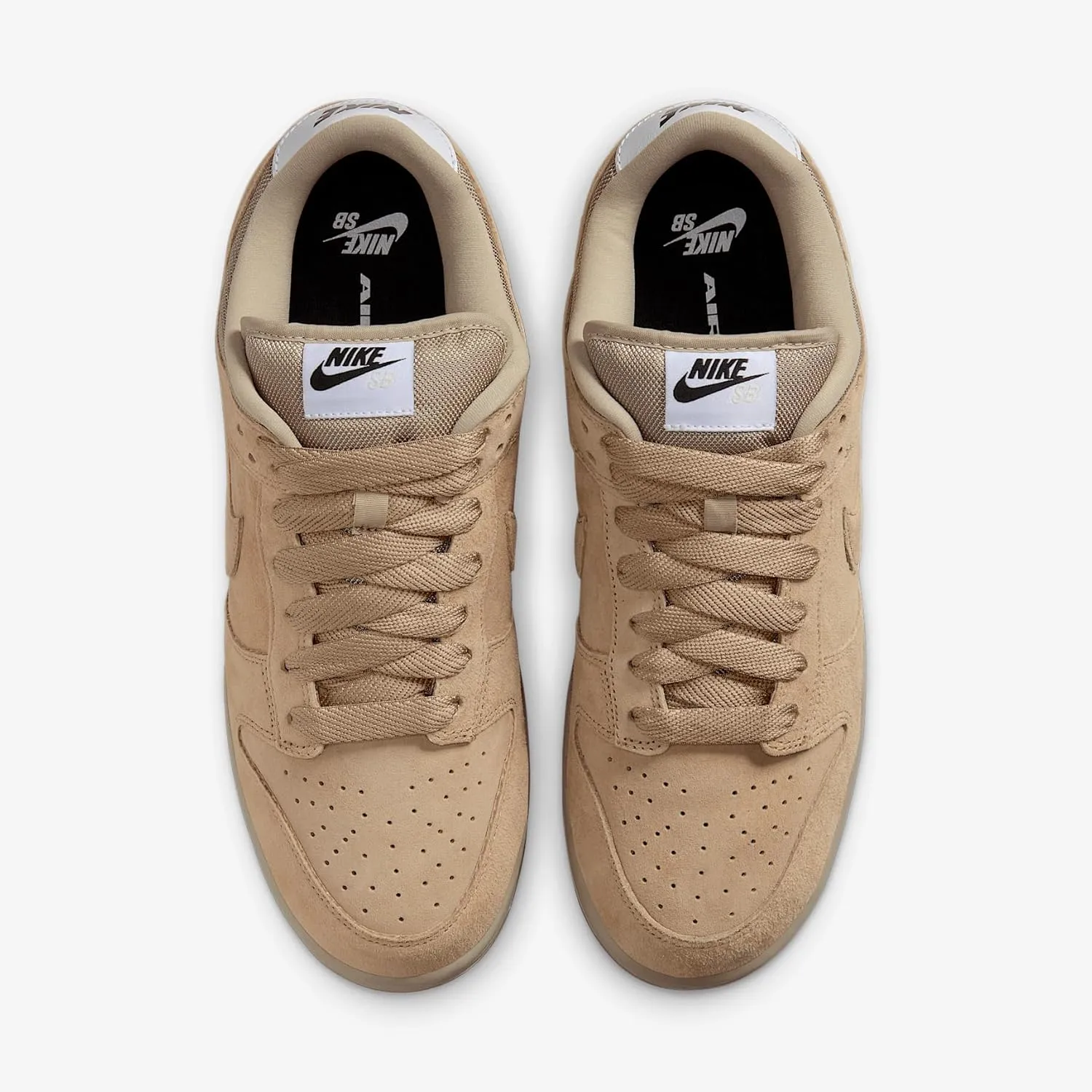 Nike SB Dunk Low Pro B Skate Shoes (HJ0367-200, Parachute Beige/Desert Khaki/White/Parachute Beige)