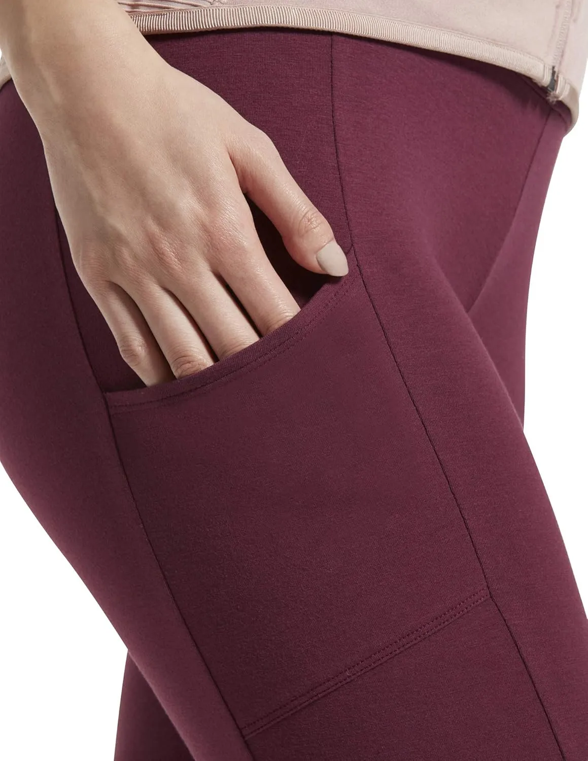 No Nonsense Women's Classic Denim Capri Leggings with Pockets, Comfortable Stretch Pull on Pants