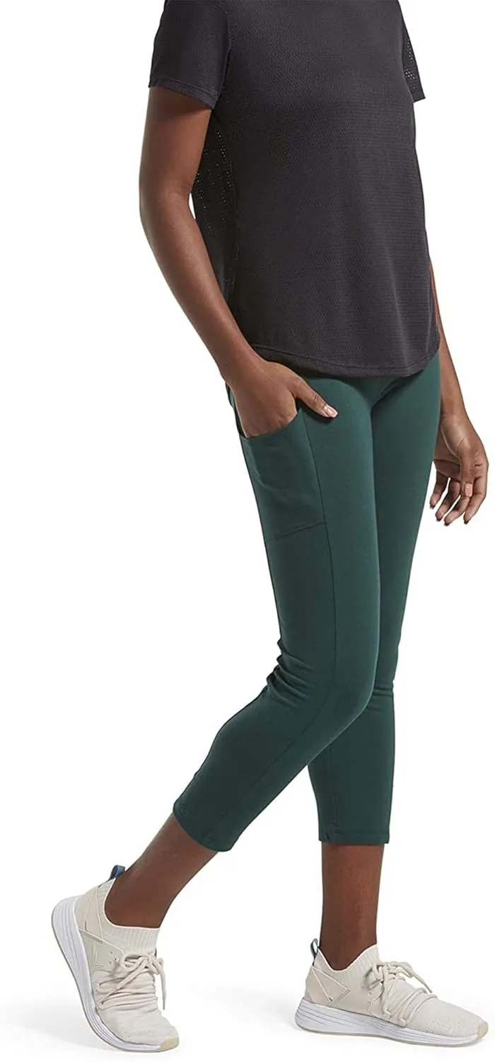 No Nonsense Women's Classic Denim Capri Leggings with Pockets, Comfortable Stretch Pull on Pants