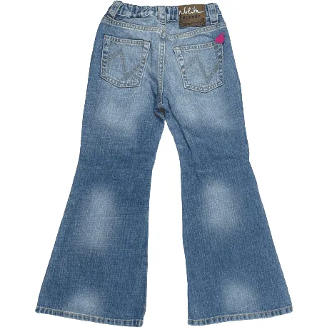 Nolita Pocket Girls Italian Denim Appliqué Bootleg Jeans - Size 6Y