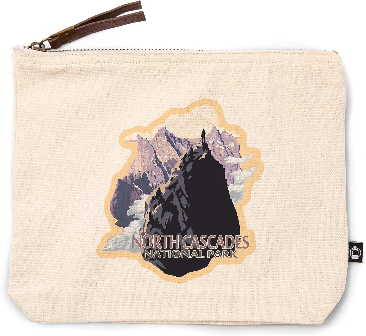 North Cascades National Park, Washington, Mountain Peaks, 100% Cotton Zipper Pouch, Travel Accessory, Go Bag