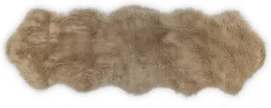 Nouvelle Legende Faux Fur Sheepskin Rug Duo, Soft, Plush, Premium High-Pile Accent Rug for Bedrooms, Hallways & Living Spaces, Warm & Cozy, Decorative, Faux Leather Backing, Easy Care, 23" x 73",