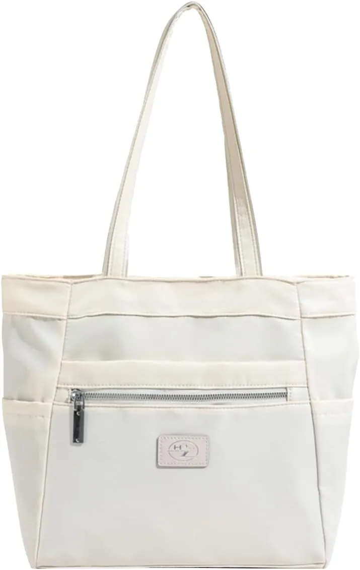 Nylon Shoulder Bag for Women Waterproof Handbag Casual Lightweight Tote Bag Multi Pockets Top Handle Bag Underarm Bag