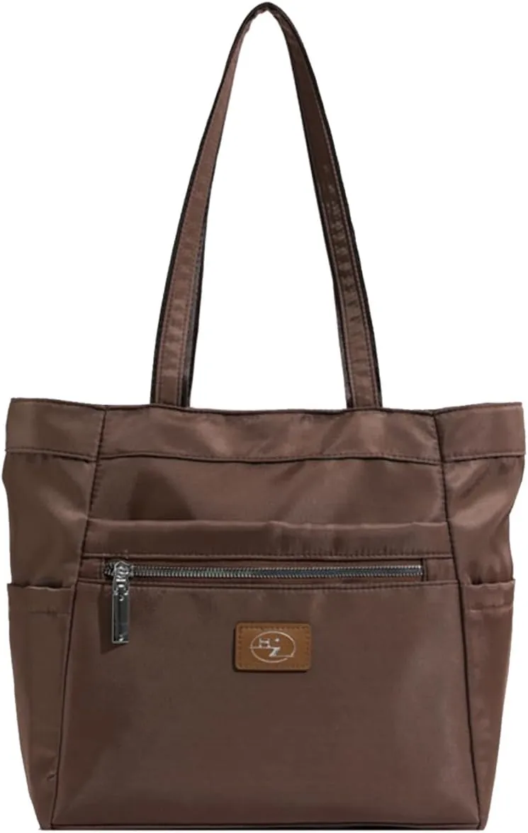 Nylon Shoulder Bag for Women Waterproof Handbag Casual Lightweight Tote Bag Multi Pockets Top Handle Bag Underarm Bag