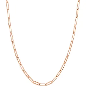 Olas d'Oro - 18K Rose Gold Designer Long Link Chain - 18" Necklace, 3.80mm Width, 14.14 Grams Weight