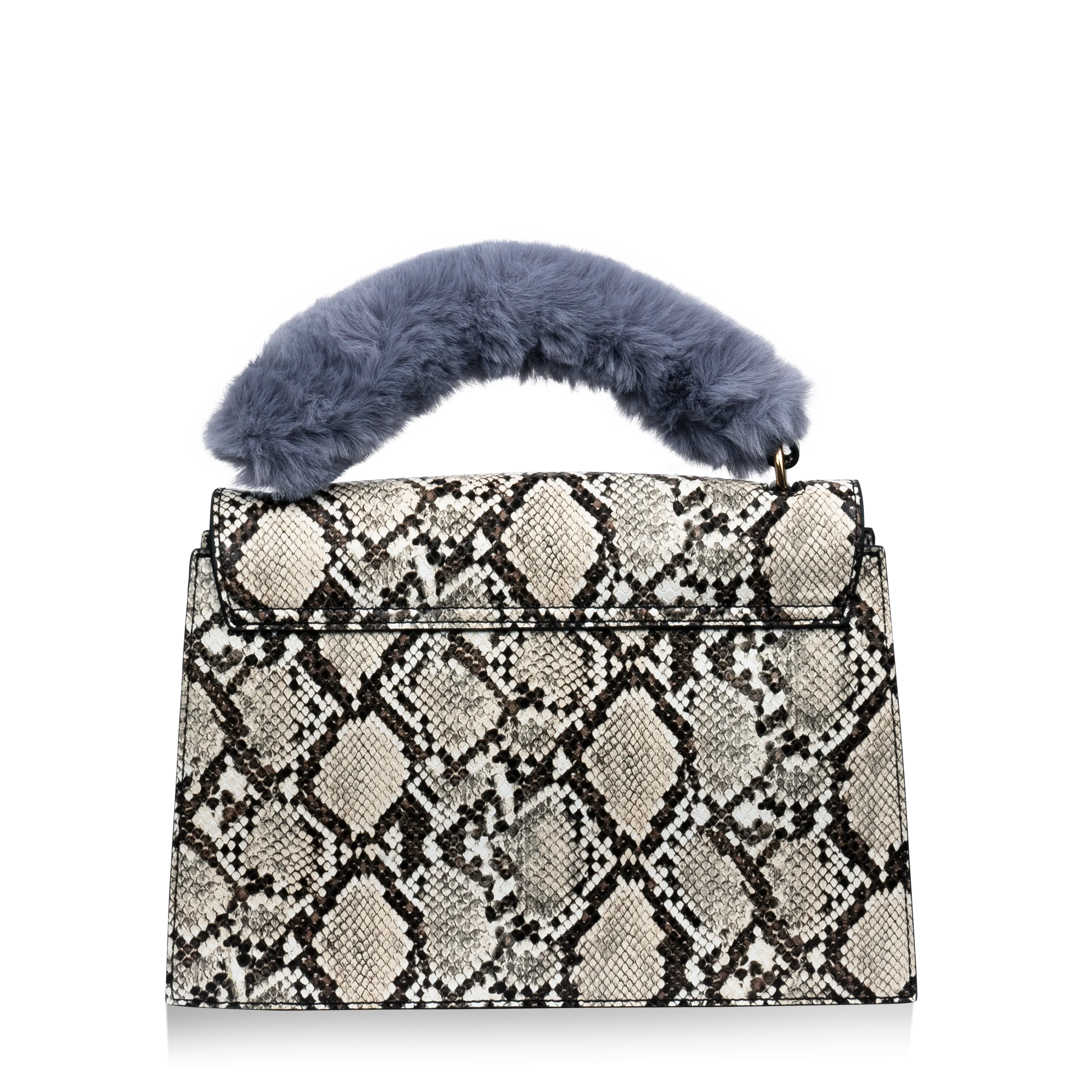 Olivia Beige Snake Vegan Handle Bag