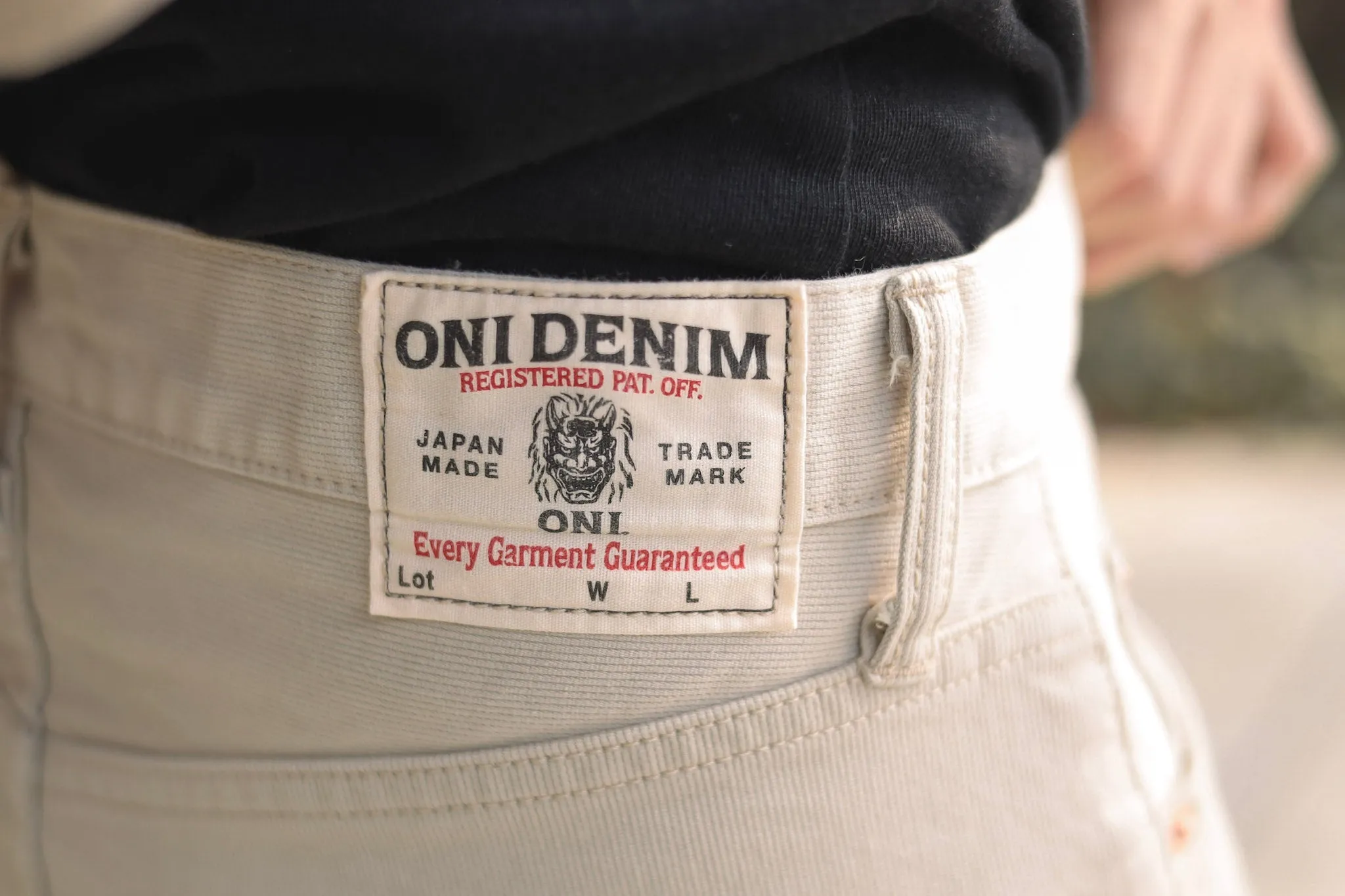 【ONI DENIM】216PQ Californians Pique Straight Jeans／60年代復古象牙白高腰修身直筒褲