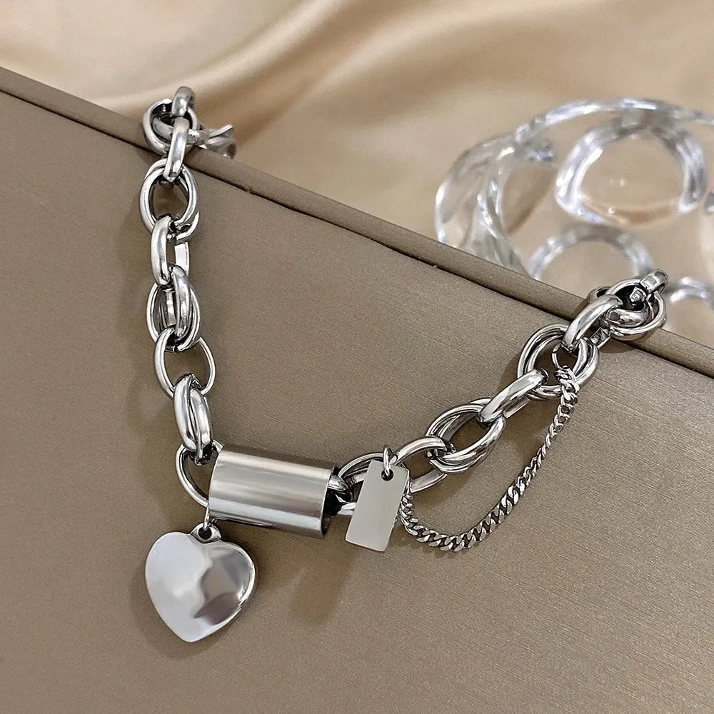 Opulent Heart Link Bracelet