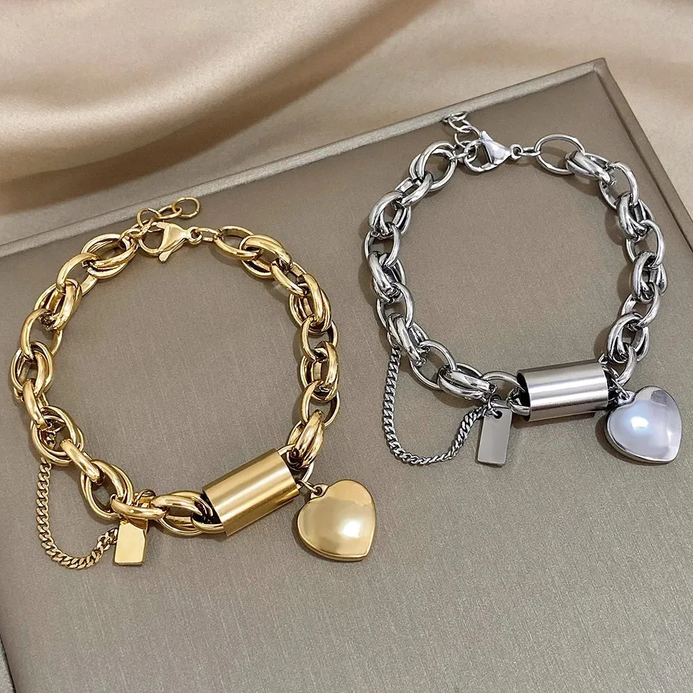 Opulent Heart Link Bracelet