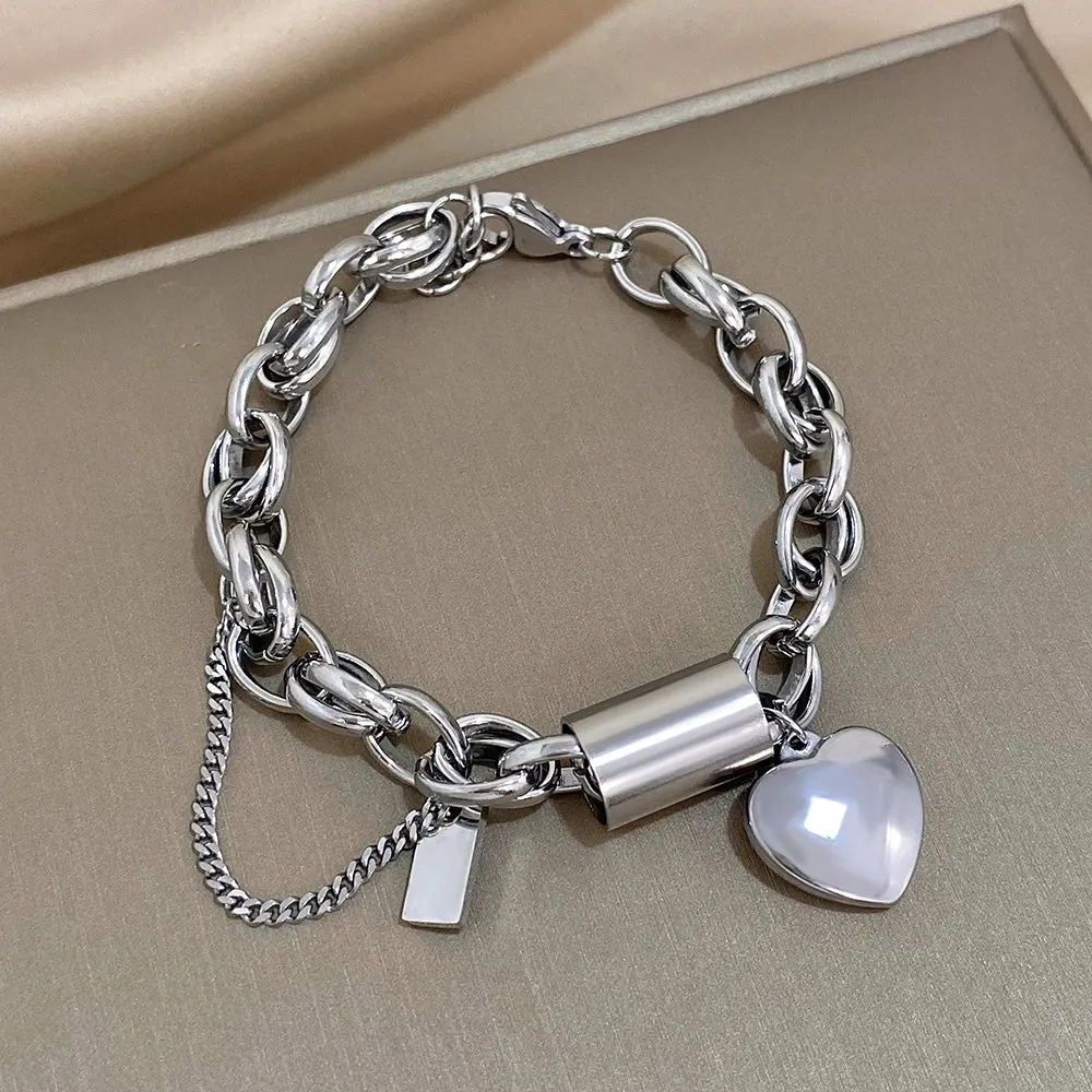 Opulent Heart Link Bracelet