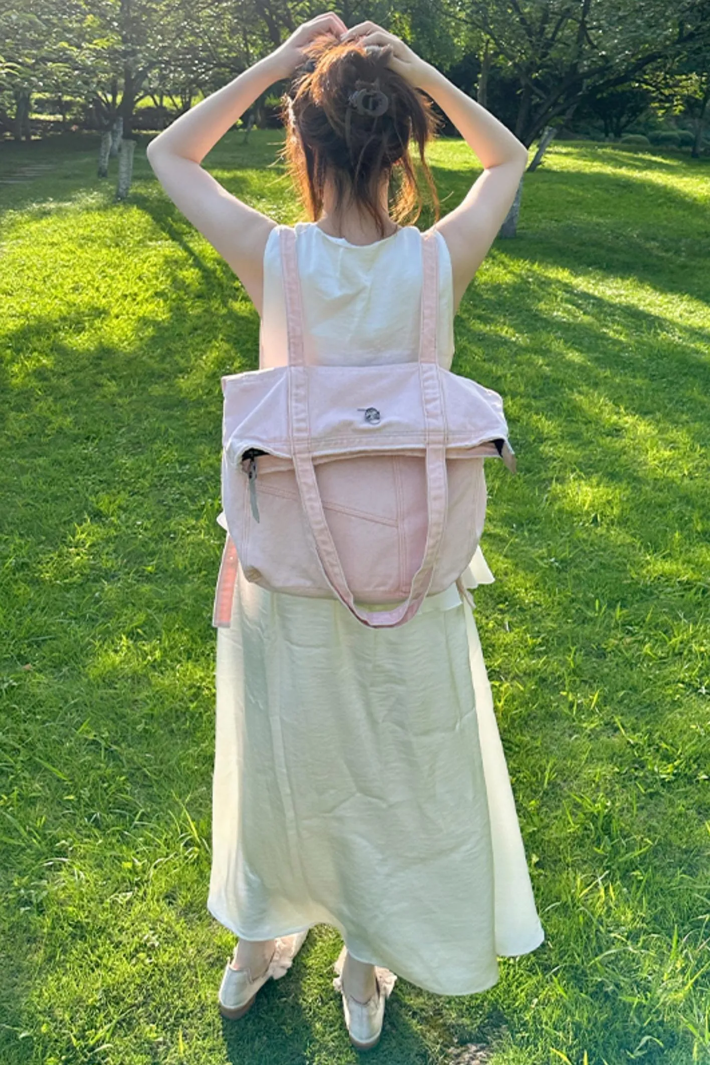 Original Pink Denim Bag
