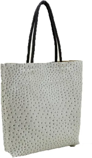 Ostrich 2 in one Dual Bags bag L Satchel Shoulder Handbag Tote Designer Inspired