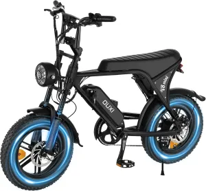 OUXI Electric Bike for Adults, 16" Fat Tire Ebike with 36V 10.4Ah Removable Battery, Moped Style EBike for Teens Up to 20MPH, 500W Upgrade Powerful Motor, MINI E-Bike for Leisure Riding & Commuting