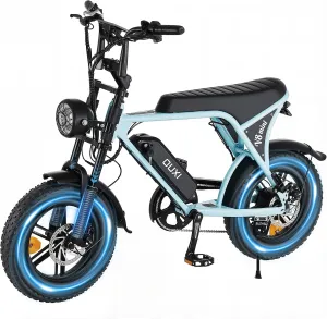 OUXI Electric Bike for Adults, 16" Fat Tire Ebike with 36V 10.4Ah Removable Battery, Moped Style EBike for Teens Up to 20MPH, 500W Upgrade Powerful Motor, MINI E-Bike for Leisure Riding & Commuting