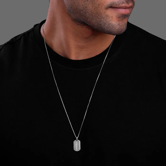 Oxidised Silver Everlasting Pendant With Box Chain