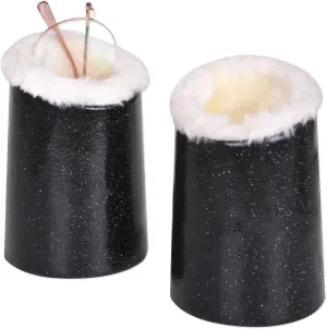 Pack of 2 Plush Lined Eyeglasses Holder Stand Case Glasses Protective Holder for Desks or Nightstands