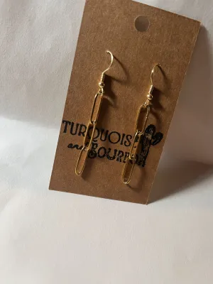 Paper Clip Drop Earrings
