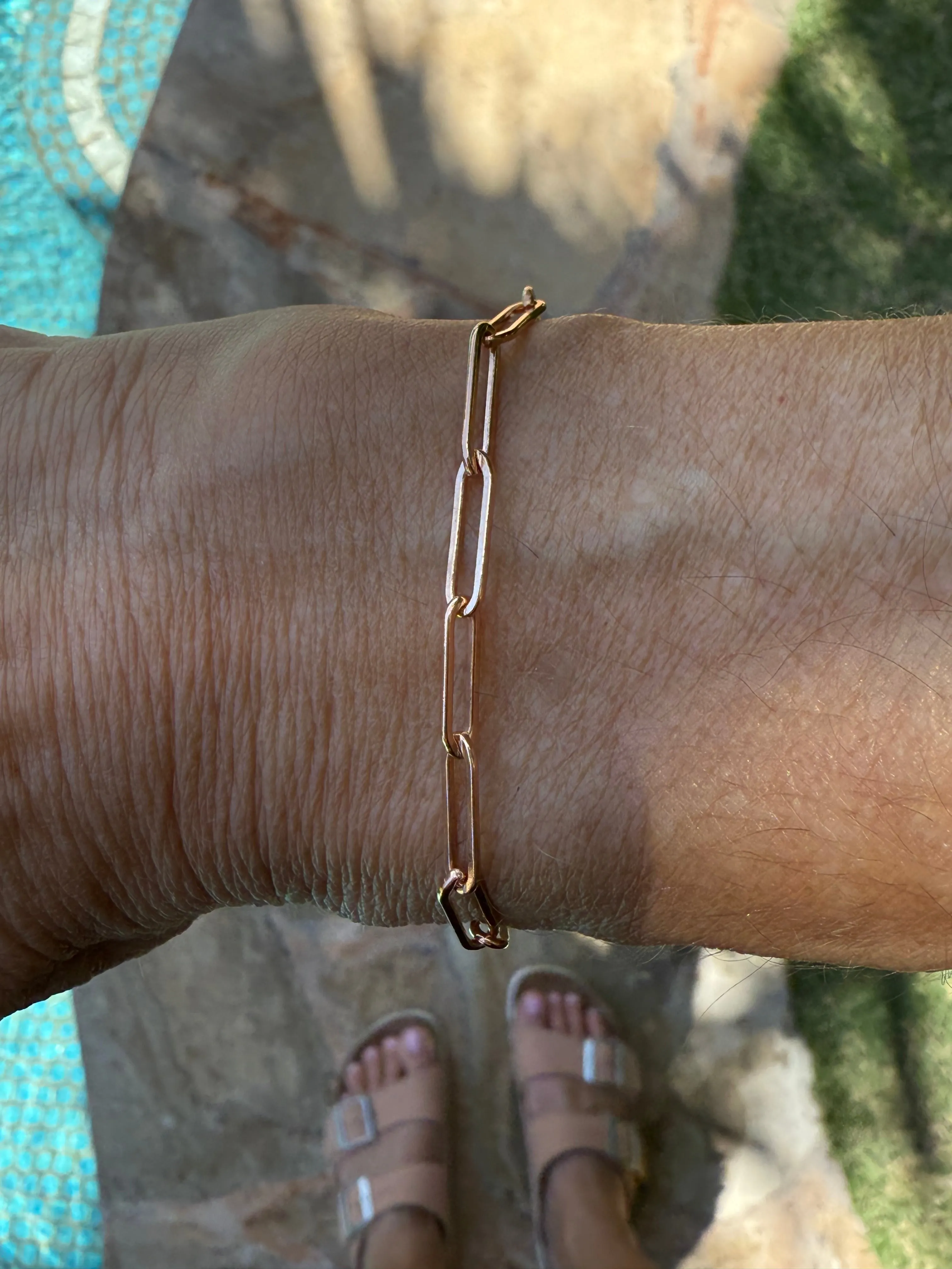 Paperclip Chain Bracelet in Rose Gold Filled