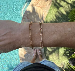Paperclip Chain Bracelet in Rose Gold Filled