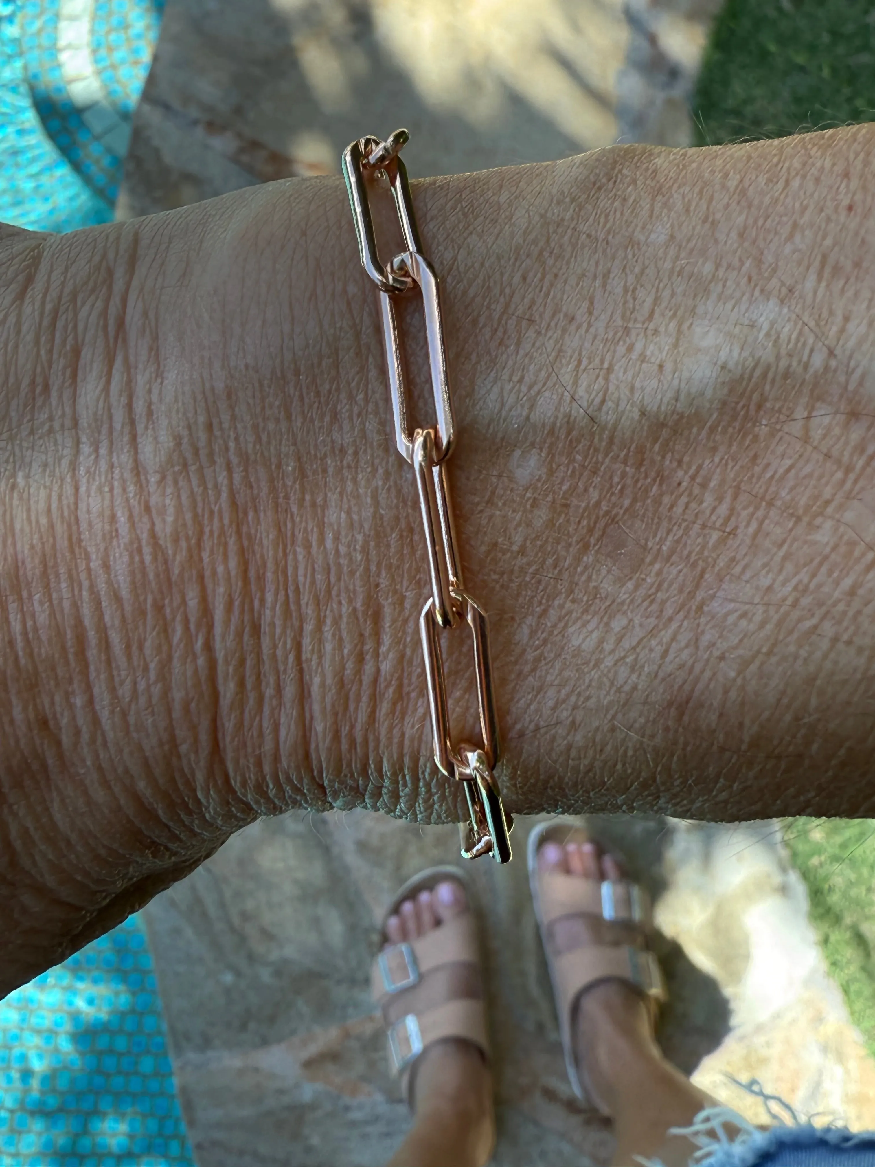 Paperclip Chain Bracelet in Rose Gold Filled
