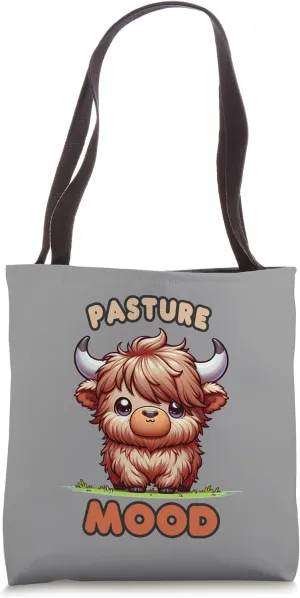 Pasture Mood Micro Mini Highland Cow Cute Calf Funny Moo Tote Bag