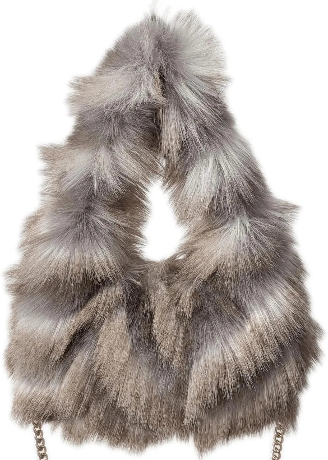 Pathwork Faux Fur Hobo Tote Shoulder Bag for Women Handbag Purse Trendy Furry Crossbody Bag