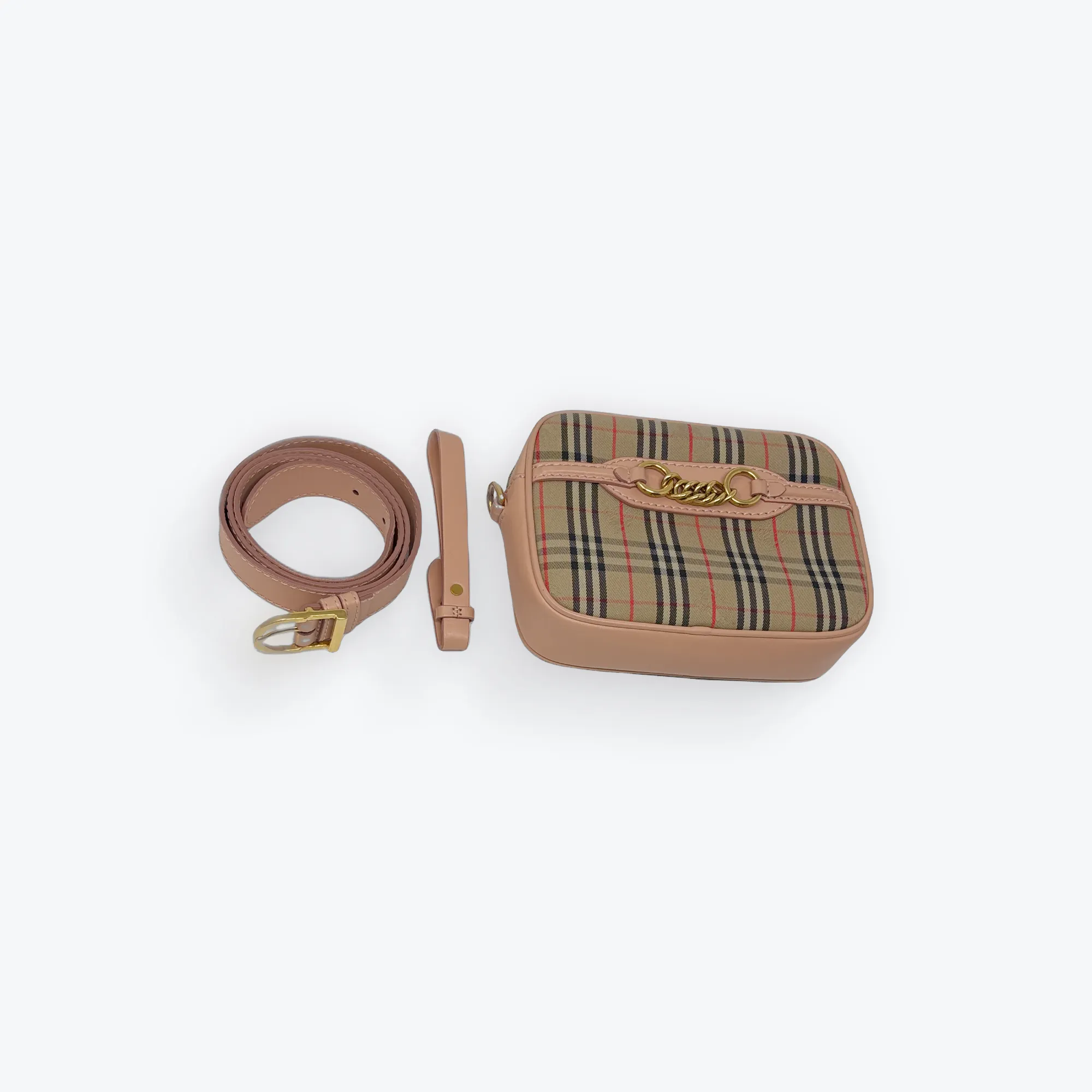 Peach Link Belt Bag