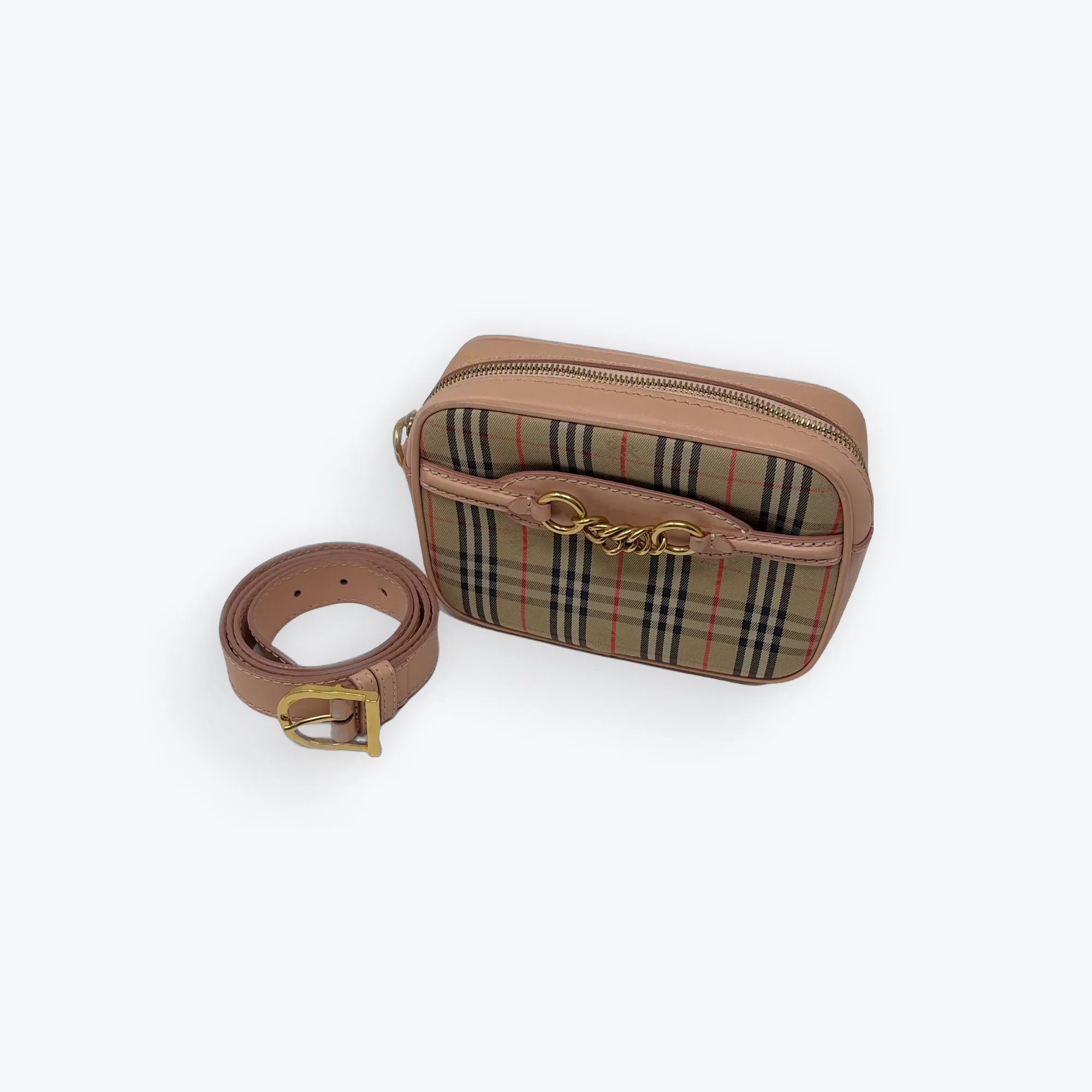 Peach Link Belt Bag