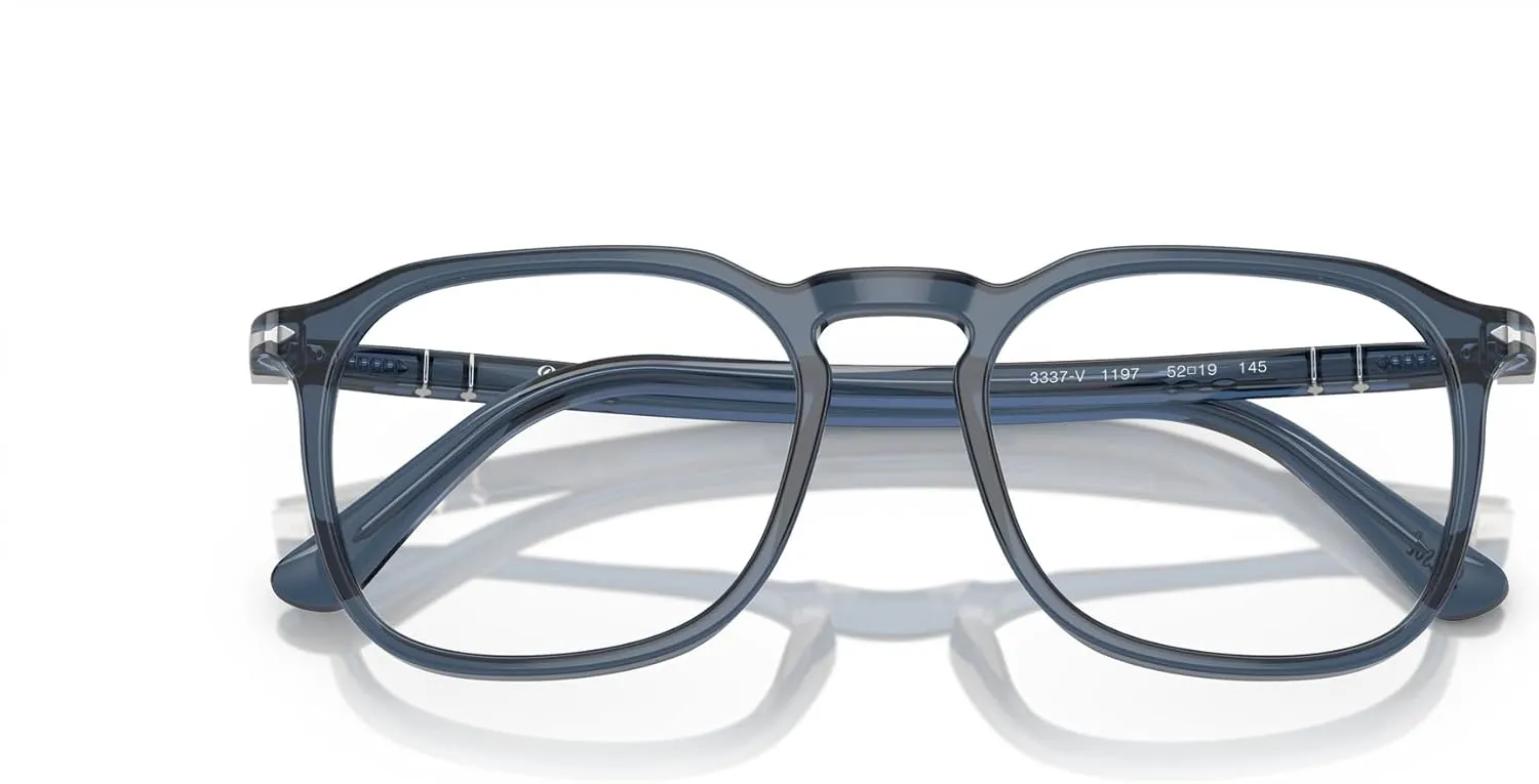 Persol Men's Po3337v Round Prescription Eyewear Frames