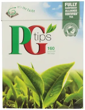 PG Tips, Original Tea Bag, 160 Count Boxes
