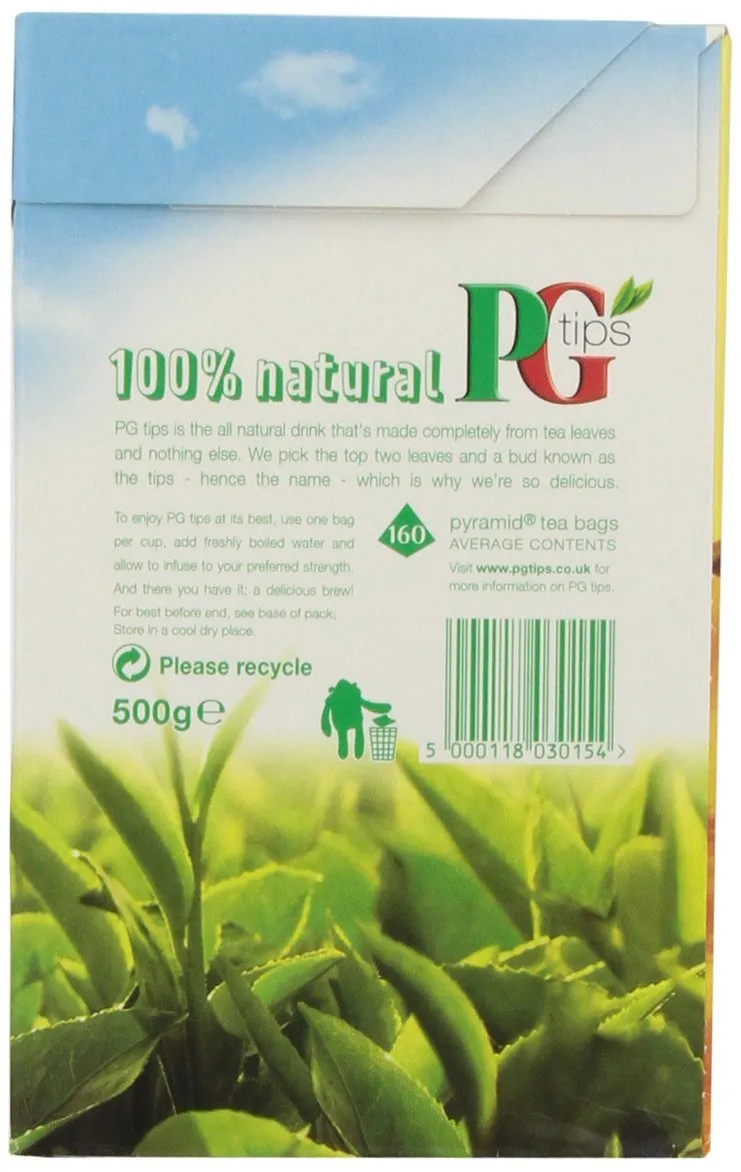 PG Tips, Original Tea Bag, 160 Count Boxes