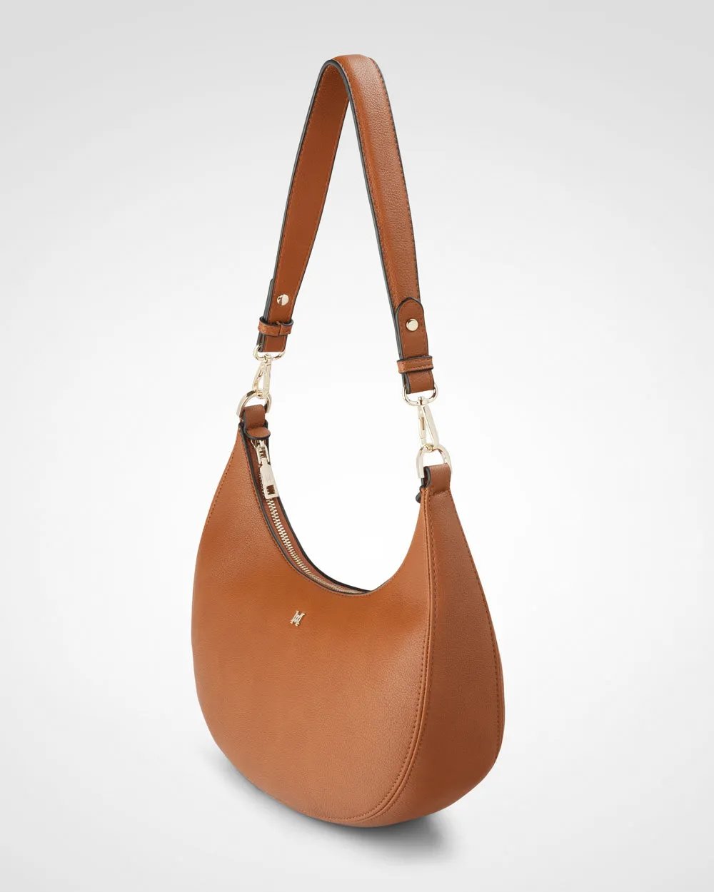 Pia Crescent Shoulder Bag With Crossbody Strap   Graphic Bag Strap